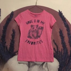 Pink hamster tee